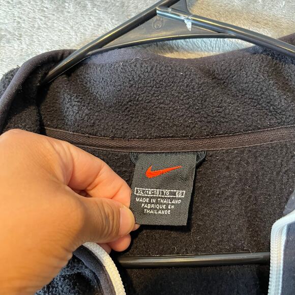 Nike Vintage Y2K Zip Up Sweater Size XL Black - Picture 7 of 7